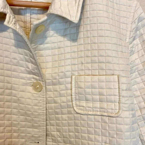 Harve Benard White Utility Jacket with Textured Design - Picture 3 of 6